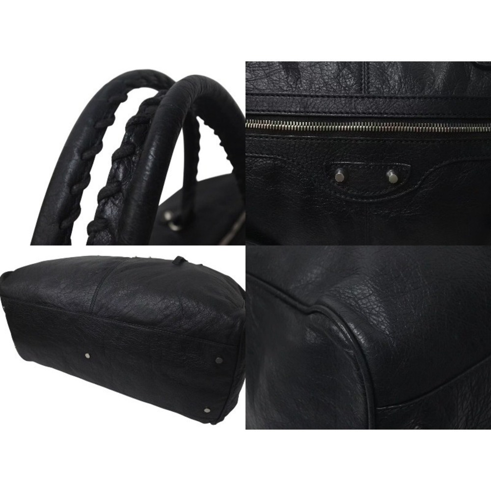 BALENCIAGA Classic Weekender Bag Black Lambskin - Picture 5 of 9